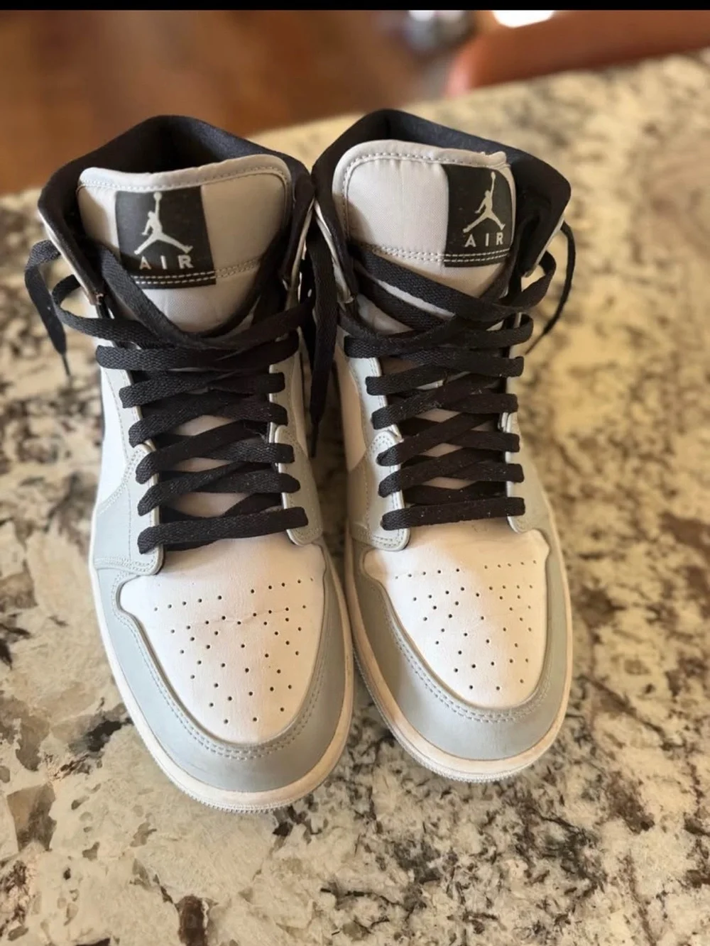 Jordan Mid-Top Sneakers - White, Light Gray & Black